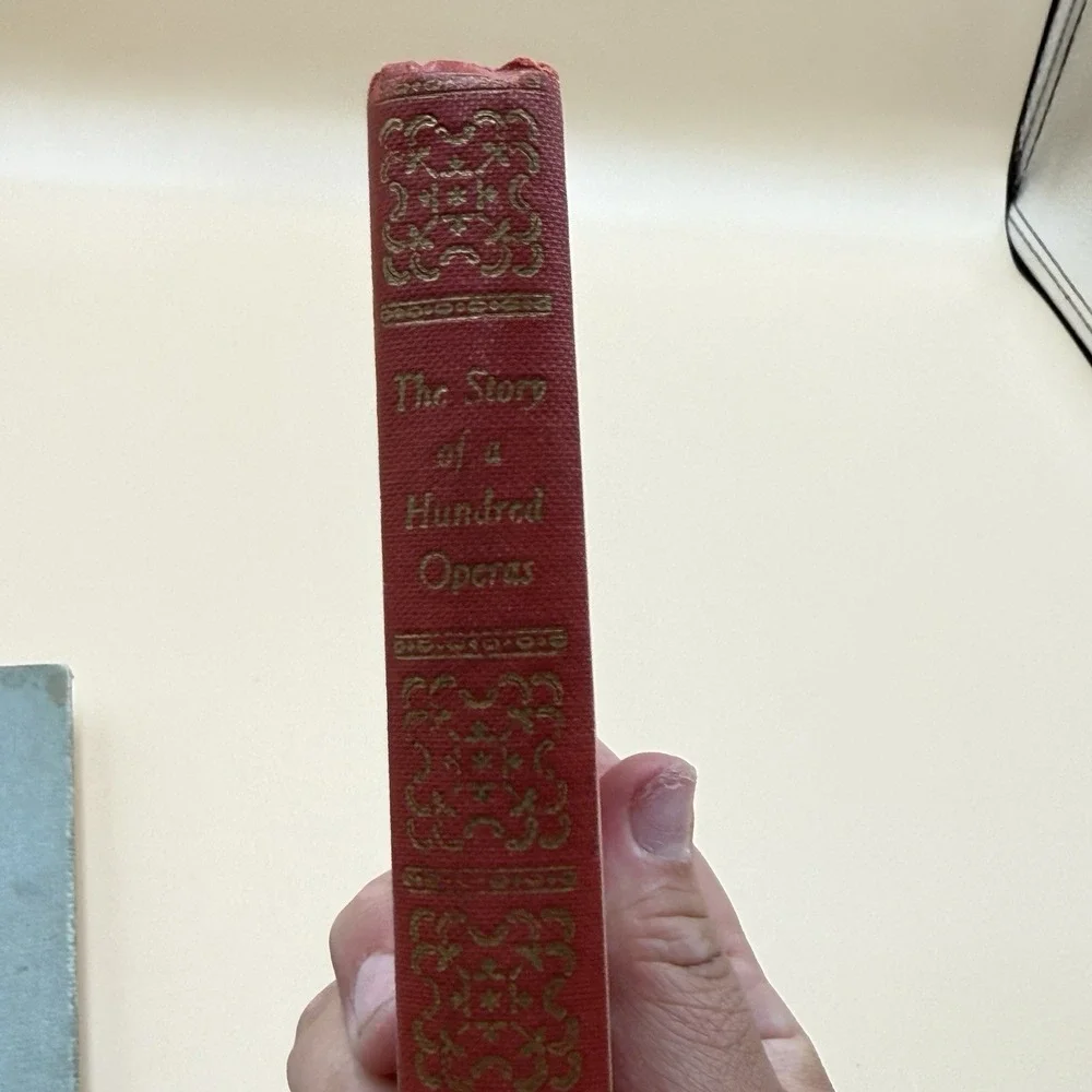 Set of 2 Antique Books Song Opera Music Decorative Hardcover Display Decor VTG